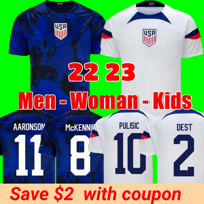PULISIC MCKENNIE USA Soccer Jersey USMNT Reyna Musah Aaronson PRESS WOOD MORGAN America Football Shirt United States Camisetas 2022 WORlD CUP MEN Women Kids Uniform, 2022 away kids +socks
PULISIC MCKENNIE USA Soccer Jersey USMNT Reyna Musah Aaronson PRESS WOOD MORGAN America Football Shirt United States Camisetas 2022 WORlD CUP MEN Women Kids Uniform, 2022 away kids +socks