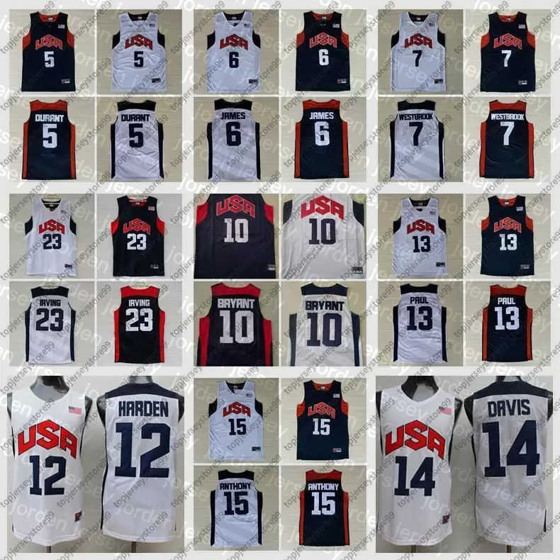Basketball Jerseys NEW College Basketball Wears Vintage Basketball 2012 Team USA Jersey Kevin 5 Durant LeBron 6 James 12 Harden Russell 7 Westbrook Chris 13 Pa
Basketball Jerseys NEW College Basketball Wears Vintage Basketball 2012 Team USA Jersey Kevin 5 Durant LeBron 6 James 12 Harden Russell 7 Westbrook Chris 13 Pa