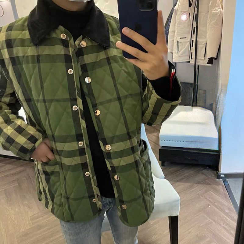 Bb Mens Down Jacket Bur Designer Jackets Lapel Casual Shirt Men Women Plaid Coat, Green
Bb Mens Down Jacket Bur Designer Jackets Lapel Casual Shirt Men Women Plaid Coat, Green
