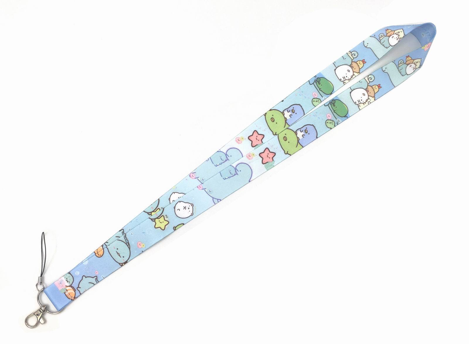 Anime Cat Cartoon Keychains Lanyard Neck Strap Badge Holder Credit Card ID Holder Name Work Student Cards Badges Office Supplies