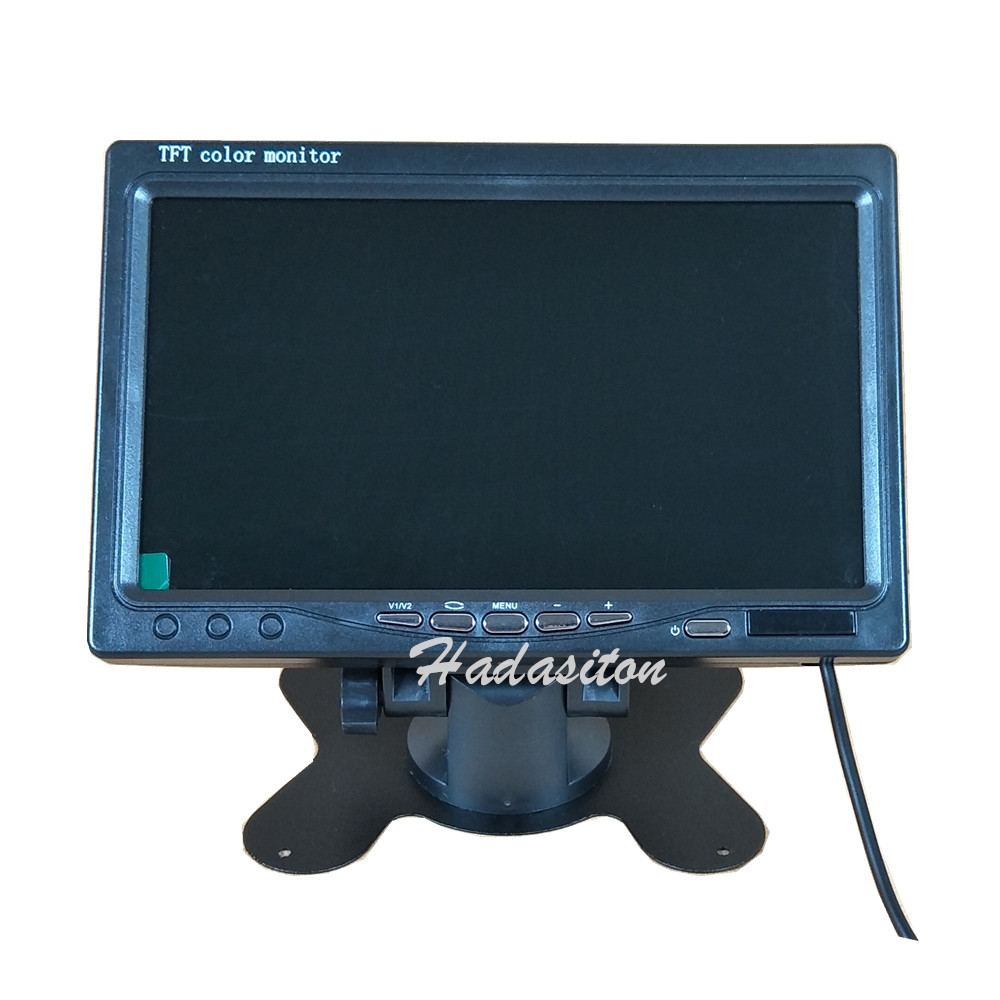 7 inch HD Screen Car Monitor 1024x600 Security Monitor Parking Assistance Rearview Camera Optional
