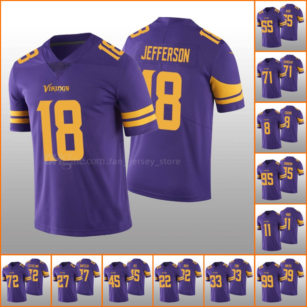 Jersey Custom Minnesota''Vikings''Men #33 Dalvin Cook 8 Kirk Cousins''NFL''Women Youth Purple Color Rush Limited Jersey Wholesale
Jersey Custom Minnesota''Vikings''Men #33 Dalvin Cook 8 Kirk Cousins''NFL''Women Youth Purple Color Rush Limited Jersey Wholesale