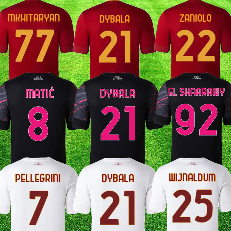 Jersey 22 23 Roma SOCCER JERSEYS DYBALA home belotti CELIK Pellegrini Abraham 2022 2023 Wijnaldum Zaniolo MANCINI KUMBULLA men kids kit FOOTBALL EL SHAARAWY Uniform, League home
Jersey 22 23 Roma SOCCER JERSEYS DYBALA home belotti CELIK Pellegrini Abraham 2022 2023 Wijnaldum Zaniolo MANCINI KUMBULLA men kids kit FOOTBALL EL SHAARAWY Uniform, League home