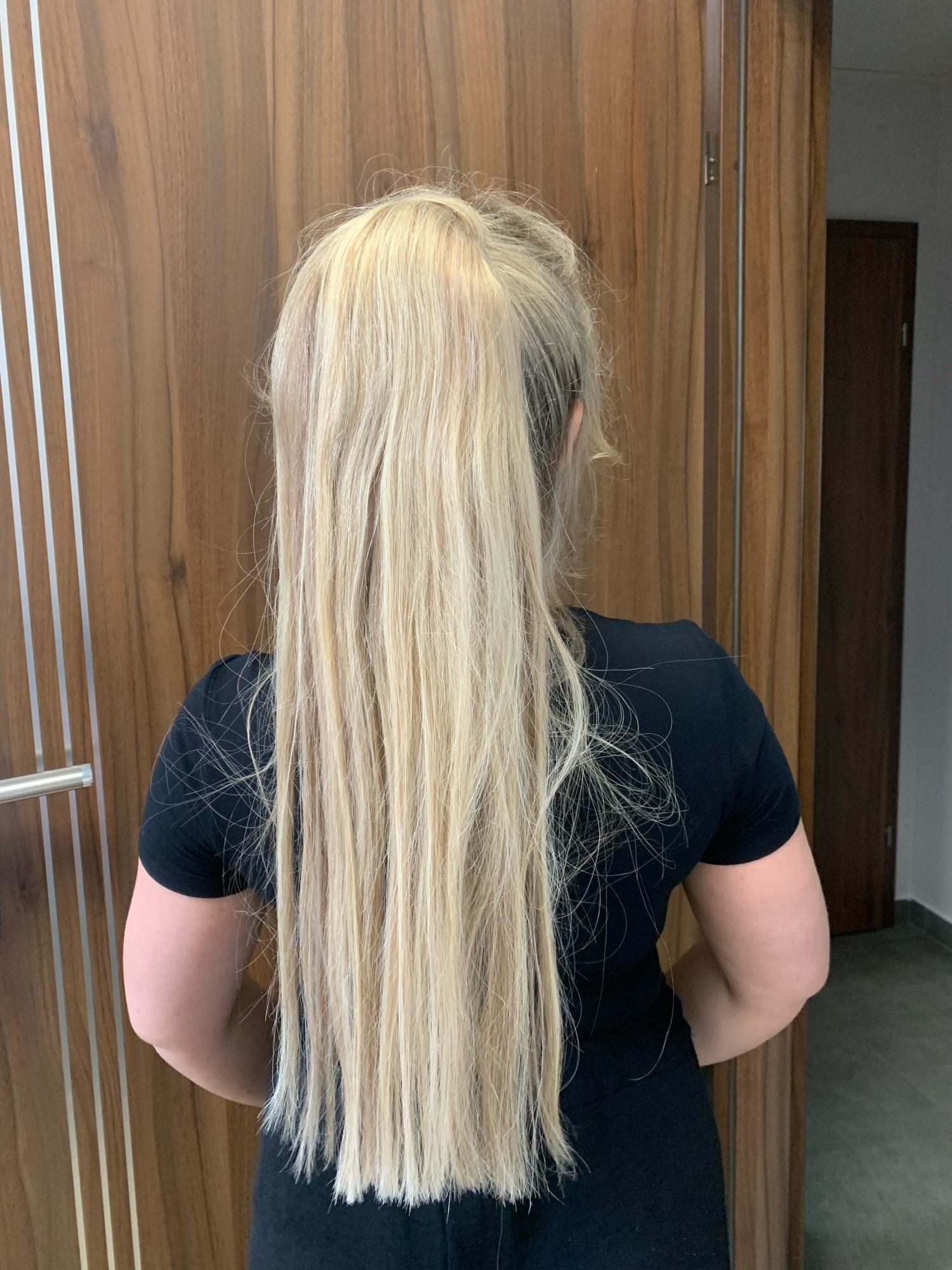 Blonde Ponytail Human Hair Remy Ponytail Extension Wrap Around Natural virgin Hairs Straight Thick ends double drawn p18/613 120g
