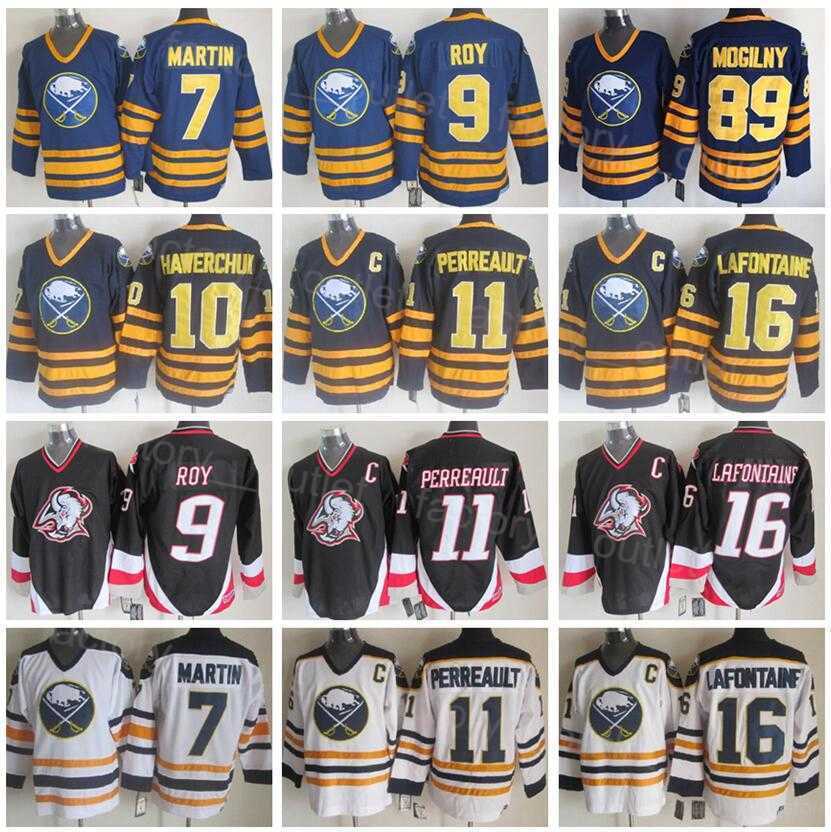 Throwback Buffalo Retro Sabres Hockey 10 Hawerchuk Jersey 11 Gilbert Perreault 89 Mogilny 16 Pat LaFontaine 7 Rick Martin 9 Derek Roy Vintage Navy Blue Black White
Throwback Buffalo Retro Sabres Hockey 10 Hawerchuk Jersey 11 Gilbert Perreault 89 Mogilny 16 Pat LaFontaine 7 Rick Martin 9 Derek Roy Vintage Navy Blue Black White