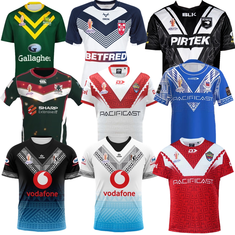 

2022 Australia KANGAROO Rugby league Jerseys world cup 2021 FIJI engLANDS KIWIS Tonga RLWC Samoa Scotland Samoa home away shirts Size S-5XL, 2022 kangaroo rlwc jersey