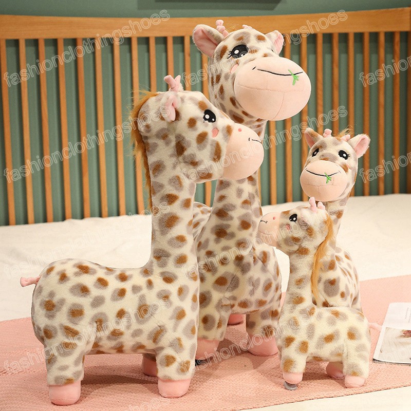 35-65cm Giant Real Life Giraffe Plush Toy Stuffed Animals Dolls Soft Kids Children Baby Birthday Gift Room Decor
