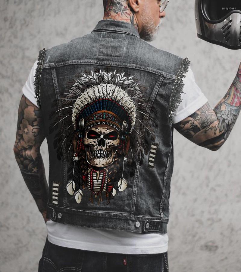 Men' Vests Men' Spring And Summer Four Seasons Selling Street Personality Pattern Head Printing Sleeveless Vest Denim Jacket, Black
Men' Vests Men' Spring And Summer Four Seasons Selling Street Personality Pattern Head Printing Sleeveless Vest Denim Jacket, Black