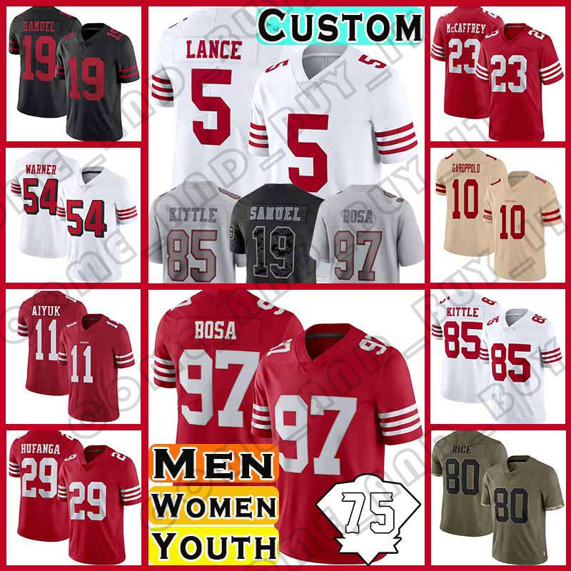 George Kittle Football San Francisco Bosa Deebo Samuel 49ers Jersey Christian McCaffrey Trey Lance Jimmy Garoppolo Fred Warner Brandon Aiyuk Talanoa Hufanga, Black
George Kittle Football San Francisco Bosa Deebo Samuel 49ers Jersey Christian McCaffrey Trey Lance Jimmy Garoppolo Fred Warner Brandon Aiyuk Talanoa Hufanga, Black
