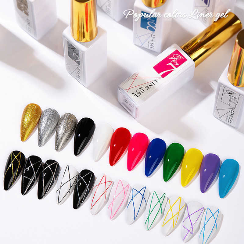 Nail Polish 24 Colors Pull Liner Gel Nail Polish Kit For DIY Hook Line Painting Manicure Gel Brushed Design Nail Art Accessories Supplies T221024