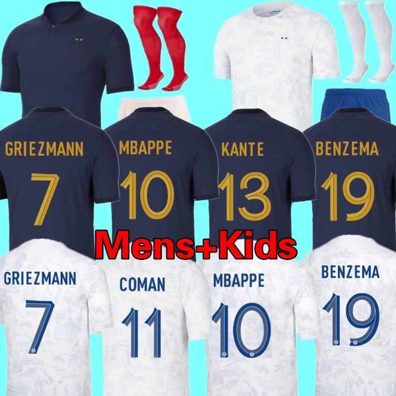 Maillots de football 2022 World Cup Soccer Jersey FRENCH BENZEMA Football Shirts MBAPPE GRIEZMANN POGBA KANTE maillot foot kit Shirt hommes enfants MEN Kids 3XL/4XL
Maillots de football 2022 World Cup Soccer Jersey FRENCH BENZEMA Football Shirts MBAPPE GRIEZMANN POGBA KANTE maillot foot kit Shirt hommes enfants MEN Kids 3XL/4XL
