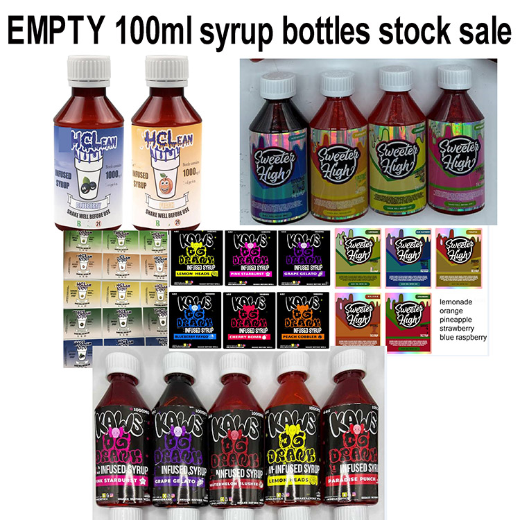 Empty 100ml Sweet High Package THClean Raw bottles lean bottle cough syrup container promethezine cough Customized
Empty 100ml Sweet High Package THClean Raw bottles lean bottle cough syrup container promethezine cough Customized