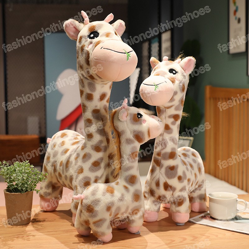 35-65cm Giant Real Life Giraffe Plush Toy Stuffed Animals Dolls Soft Kids Children Baby Birthday Gift Room Decor