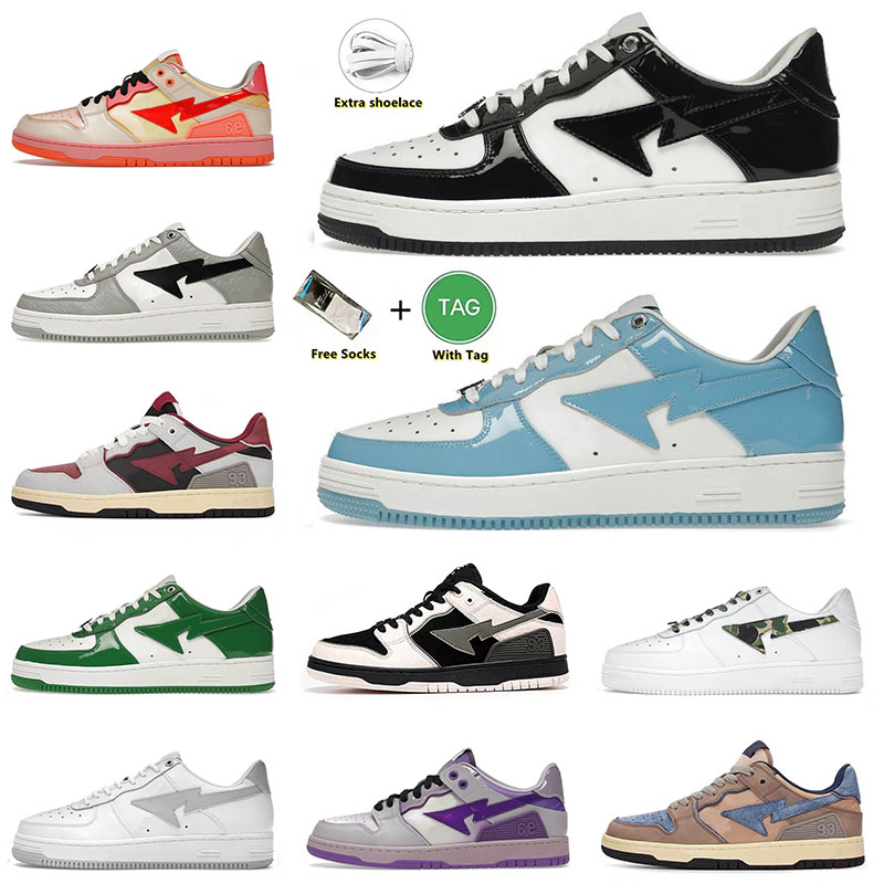 New Quality Designer 2022 Casual Shoes Bapesta for Mens Women Flat Platform Sneakers Patent Black White Blue Purple A Bathing Camo Blue Skate Trainers, A10
New Quality Designer 2022 Casual Shoes Bapesta for Mens Women Flat Platform Sneakers Patent Black White Blue Purple A Bathing Camo Blue Skate Trainers, A10