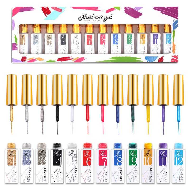 Nail Polish 24 Colors Pull Liner Gel Nail Polish Kit For DIY Hook Line Painting Manicure Gel Brushed Design Nail Art Accessories Supplies T221024