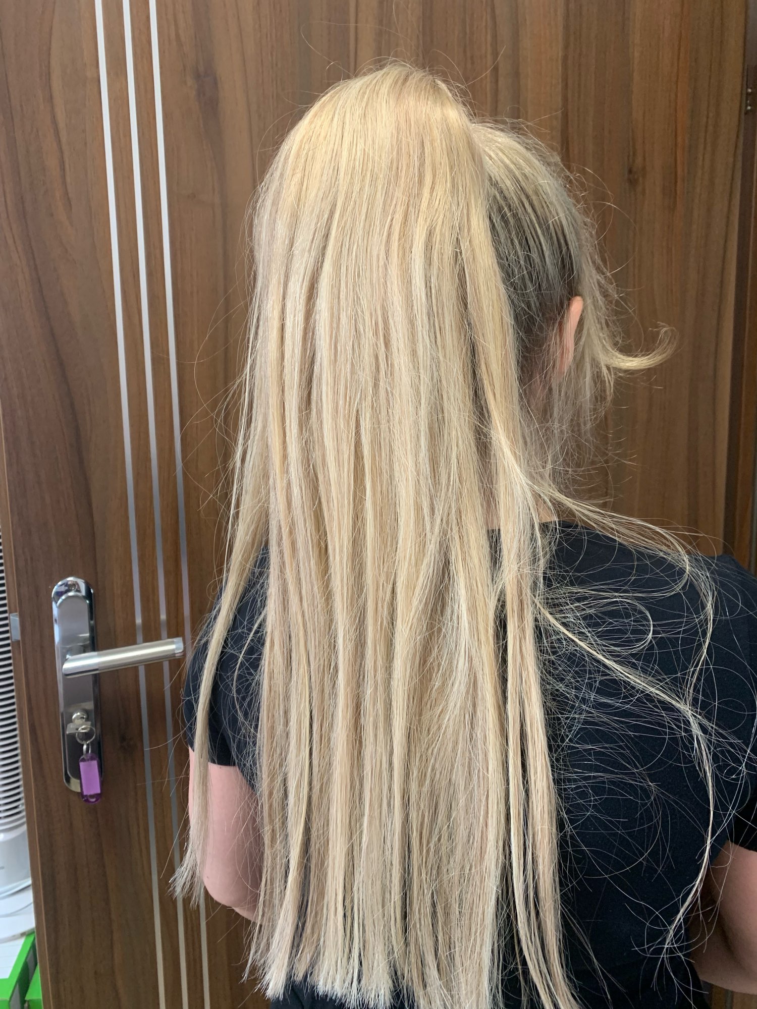 Blonde Ponytail Human Hair Remy Ponytail Extension Wrap Around Natural virgin Hairs Straight Thick ends double drawn p18/613 120g