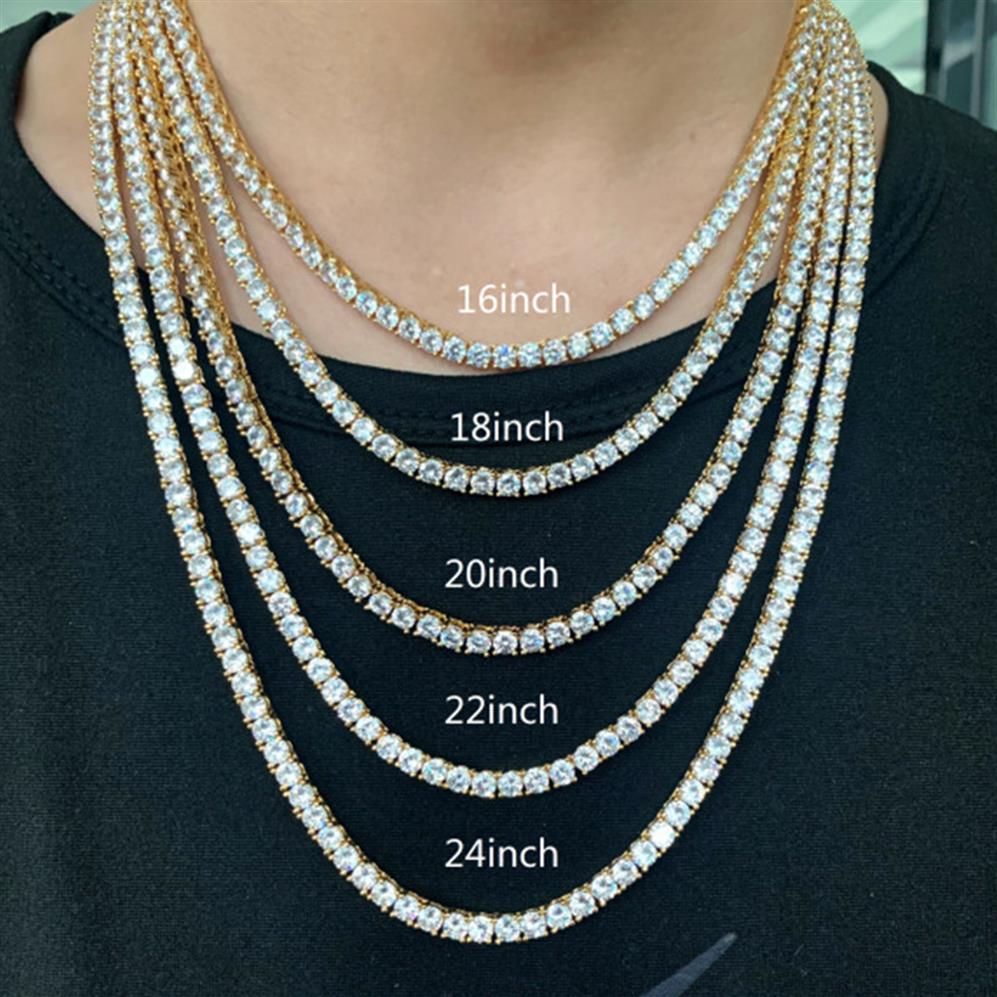 Iced out Cubic Zirconia 4mm tennis bracelet single row hip hop diamond chain women men jewelry296J301P