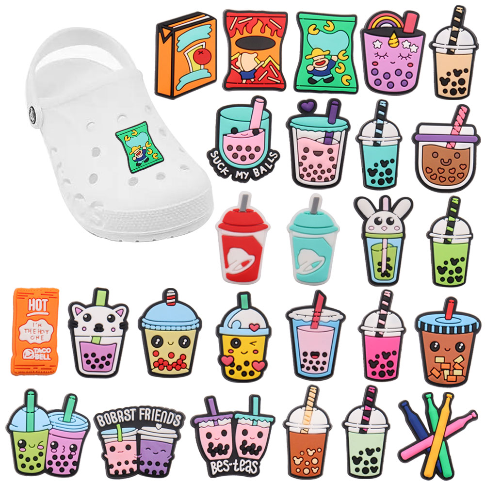 Wholesale 100Pcs PVC Bubble Tea Yummy Drinks Sandals Shoe Designer Ornament Children Shoe Buckle For Croc Charms Jibbitz Backpack
Wholesale 100Pcs PVC Bubble Tea Yummy Drinks Sandals Shoe Designer Ornament Children Shoe Buckle For Croc Charms Jibbitz Backpack