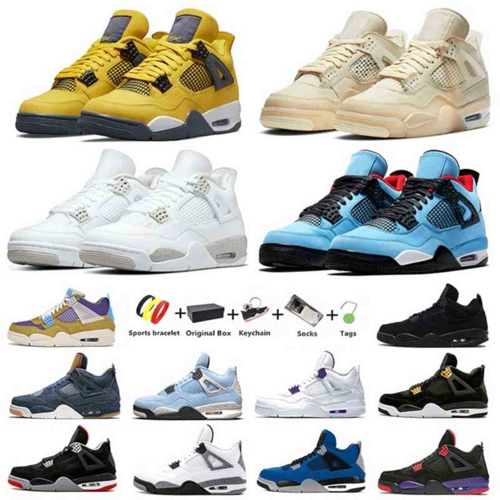 Jumpman 4 UNC DIY mens basketball shoes 4s Infrared Royalty White Oreo Sail Taupe Haze hots Shimmer Bred Denim men women trainer, Color#1
Jumpman 4 UNC DIY mens basketball shoes 4s Infrared Royalty White Oreo Sail Taupe Haze hots Shimmer Bred Denim men women trainer, Color#1