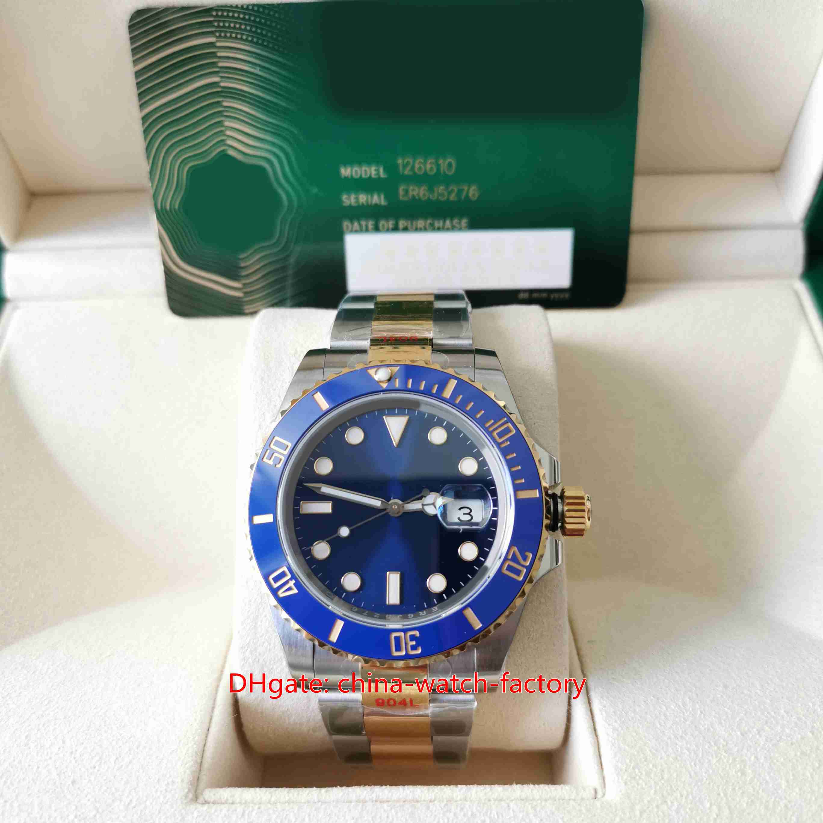 EW Maker Mens Watch 41mm 126613 126613LB Blue Dial Two Tone Gold 904L Steel Ceramic Waterproof Watches CAL.3235 Movement Mechanical Automatic Men's Wristwatches