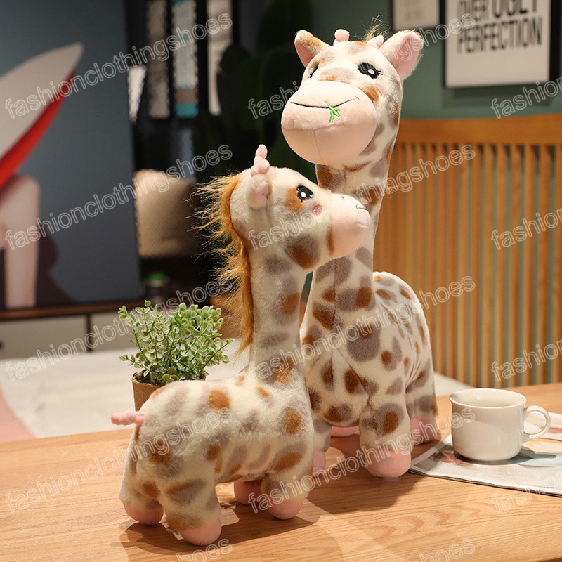 35-65cm Giant Real Life Giraffe Plush Toy Stuffed Animals Dolls Soft Kids Children Baby Birthday Gift Room Decor