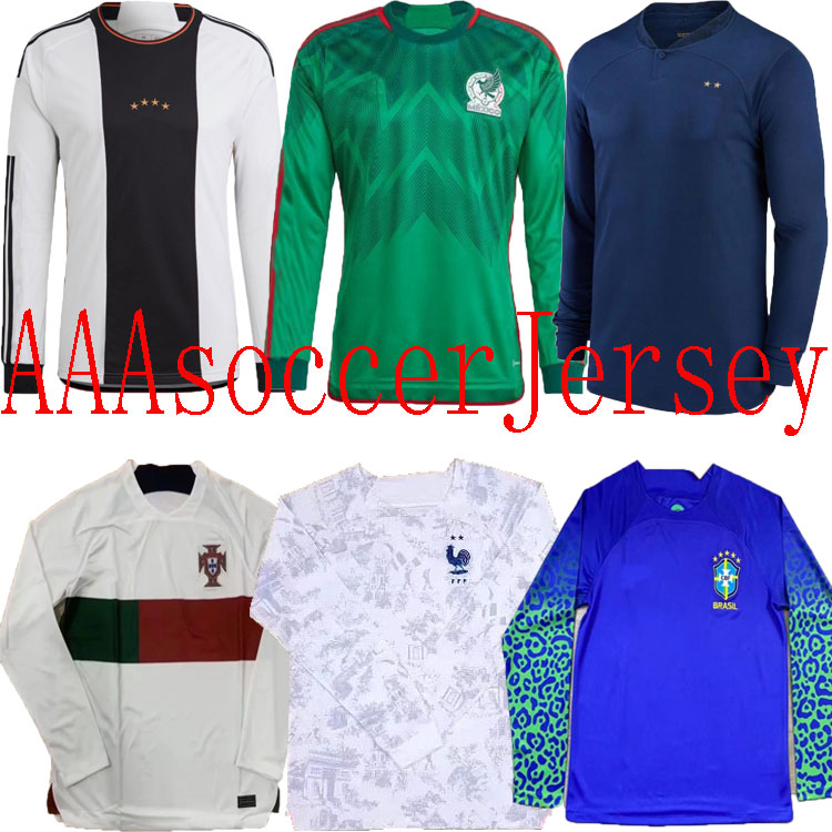 France Brazil Long sleeves soccer Jersey 2022 2023 Home away Blue White Red Green Germany 22 23 Portugal Football shirt
France Brazil Long sleeves soccer Jersey 2022 2023 Home away Blue White Red Green Germany 22 23 Portugal Football shirt