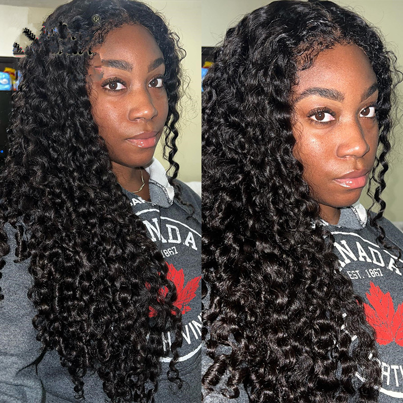New afro hairstyle black human hair wig hd lace curly baby hairs new trends for women frontal wigs pre plucked 13x4 invisible knots