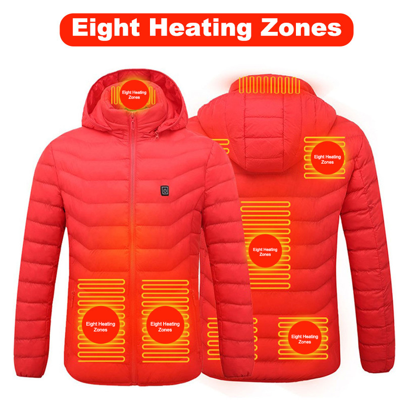 Men's Down Parkas Heated Jacket Coat USB Electric Cotton Heater Thermal Clothing Chaleco Termico Heating Vest Mens Clothes 221022