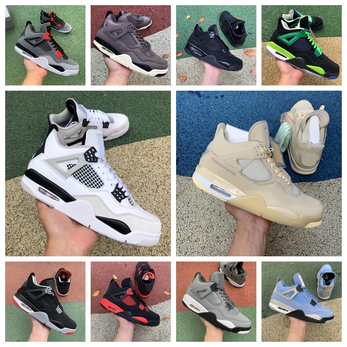 Jumpman 4 4s Basketball Shoes Mens Women Violet Ore University Blue Military Black Cat Fire Red Thunder Infrared Oreo White Sail Cool Grey Cement Designer Sneakers, Bubble package bag
Jumpman 4 4s Basketball Shoes Mens Women Violet Ore University Blue Military Black Cat Fire Red Thunder Infrared Oreo White Sail Cool Grey Cement Designer Sneakers, Bubble package bag