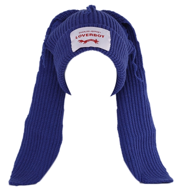 Knitted Bunny Crochet Ear Beanie Hat for Women Winter Warm Acrylic Skull Cap with Cute Rabbit Ears - 2024 4 s