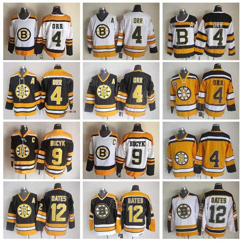 Throwback Boston Retro Bruins Hockey 12 Adam Oates Jersey 9 Johnny Bucyk 4 Bobby Orr Vintage Classic 75 Anniversary CCM Black Yellow White Team Color Stitched Good
Throwback Boston Retro Bruins Hockey 12 Adam Oates Jersey 9 Johnny Bucyk 4 Bobby Orr Vintage Classic 75 Anniversary CCM Black Yellow White Team Color Stitched Good