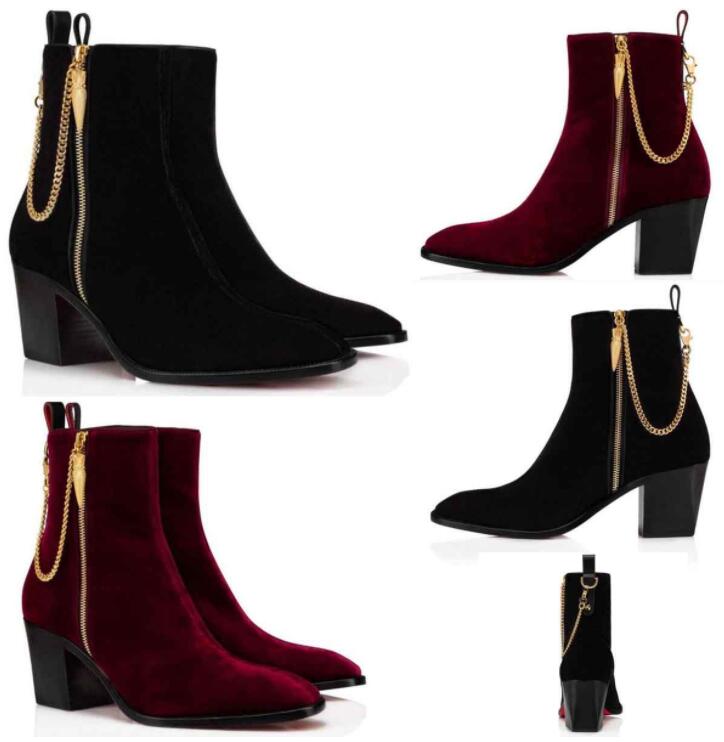 designer Men ankle boots reds bottomlsll booty low chunky heel velvet suede Yoz The Lips 70mm luxury brand dress latest fashion oxfords boot
designer Men ankle boots reds bottomlsll booty low chunky heel velvet suede Yoz The Lips 70mm luxury brand dress latest fashion oxfords boot