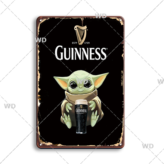 Vintage British Guinness Time Metal Painting Beer Signs Metal Plaque Tin Plate Poster For Bar Pub Club Man Cave Wall Decor Woo