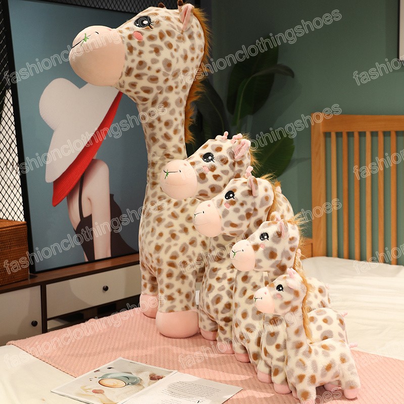 35-65cm Giant Real Life Giraffe Plush Toy Stuffed Animals Dolls Soft Kids Children Baby Birthday Gift Room Decor