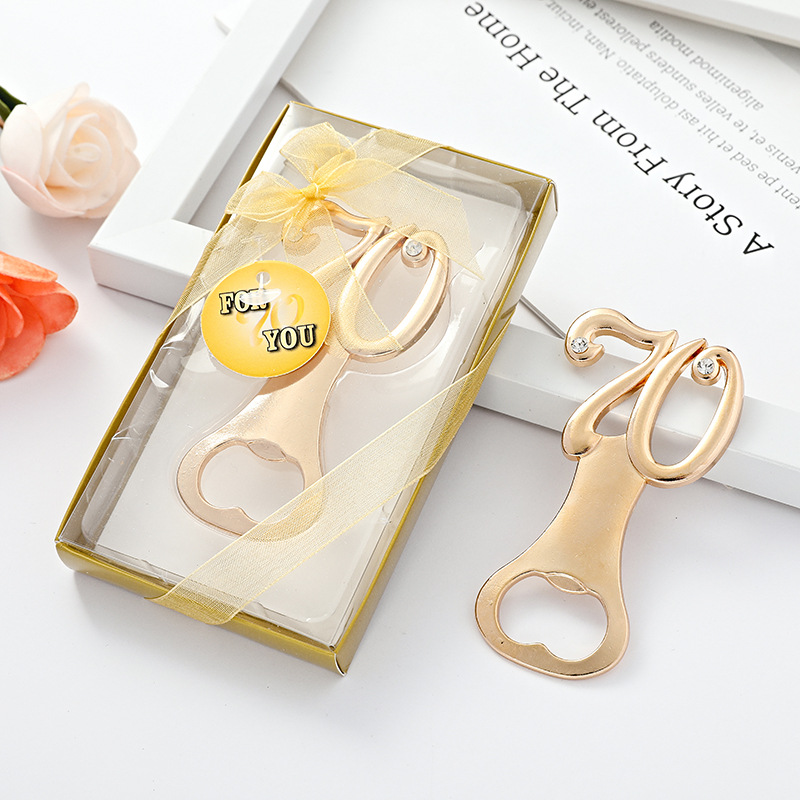 50PCS Birthday Party Keepsake Digital 70 Design Gold Bottle Opener 70th Beer Openers Golden Wedding Favors
50PCS Birthday Party Keepsake Digital 70 Design Gold Bottle Opener 70th Beer Openers Golden Wedding Favors