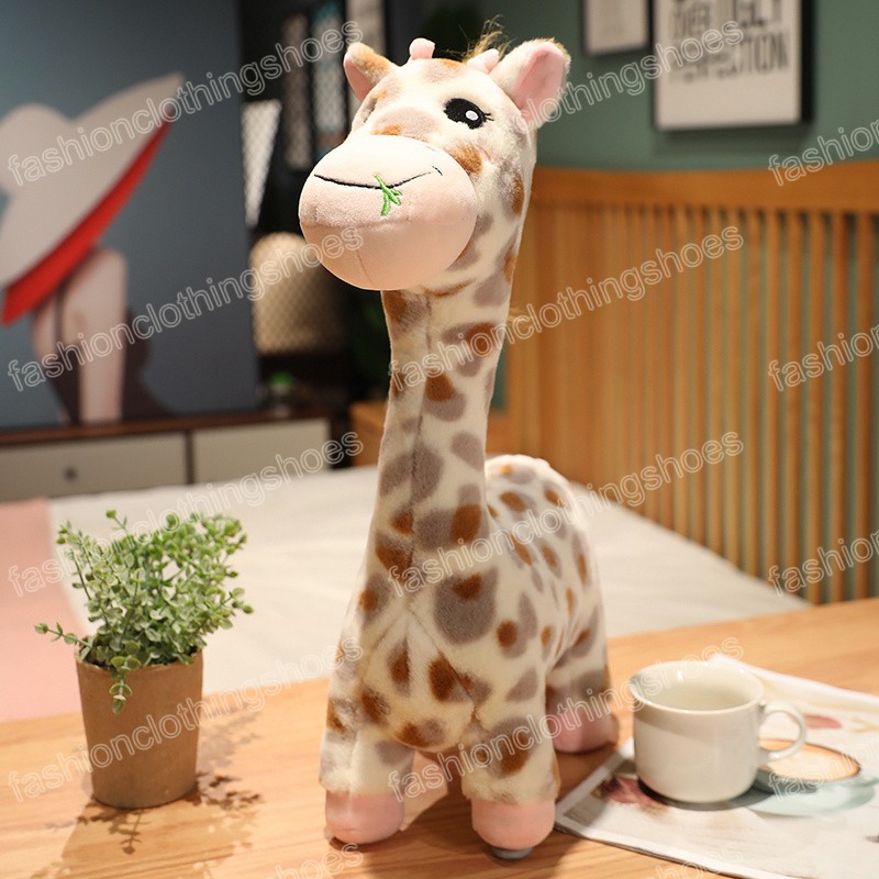 35-65cm Giant Real Life Giraffe Plush Toy Stuffed Animals Dolls Soft Kids Children Baby Birthday Gift Room Decor