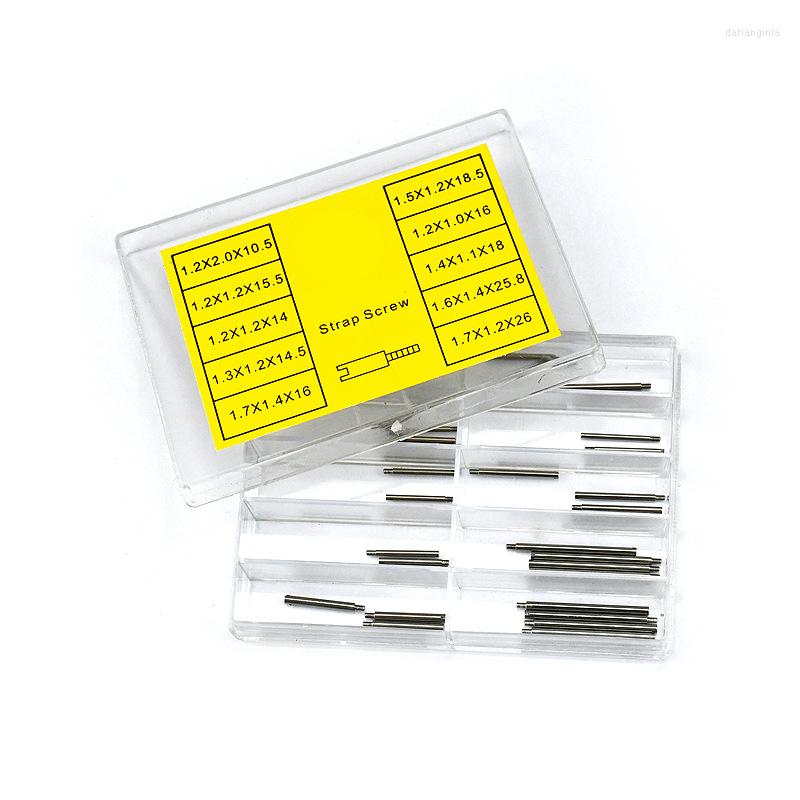 Watch Repair Kits 50Pcs/box 10 Sizes Band Strap Screw Link Pins Set Replacement Parts Tool Accessories Kit For Watchmaker