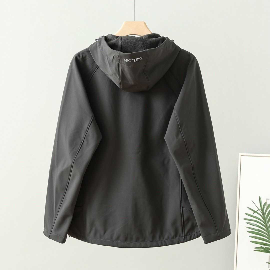 Arc Jacket Windproof Sportswear High Quality Bird Soft Shell Waterproof Jacket Outdoor Sports Embroidery Couple Hoodie Sweatshirt With Fleece Warm Zip