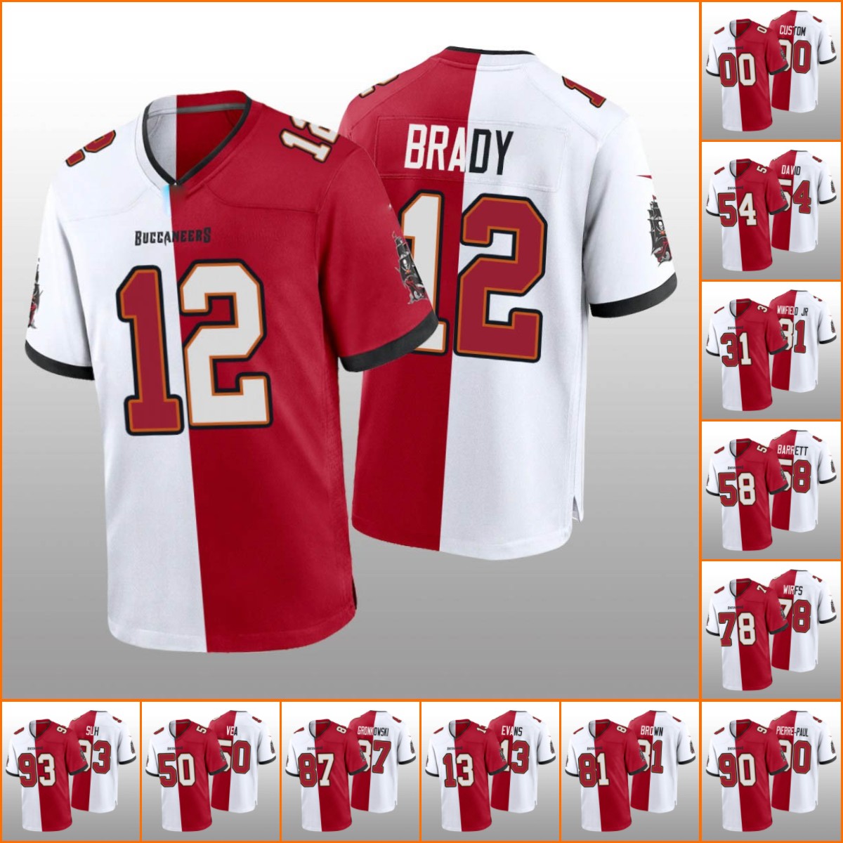Jersey Custom Tampa''Bay''Buccaneers''Men #12 Tom Brady14 Chris Godwin''NFL''Women Youth Red White Two Jersey Wholesale
Jersey Custom Tampa''Bay''Buccaneers''Men #12 Tom Brady14 Chris Godwin''NFL''Women Youth Red White Two Jersey Wholesale