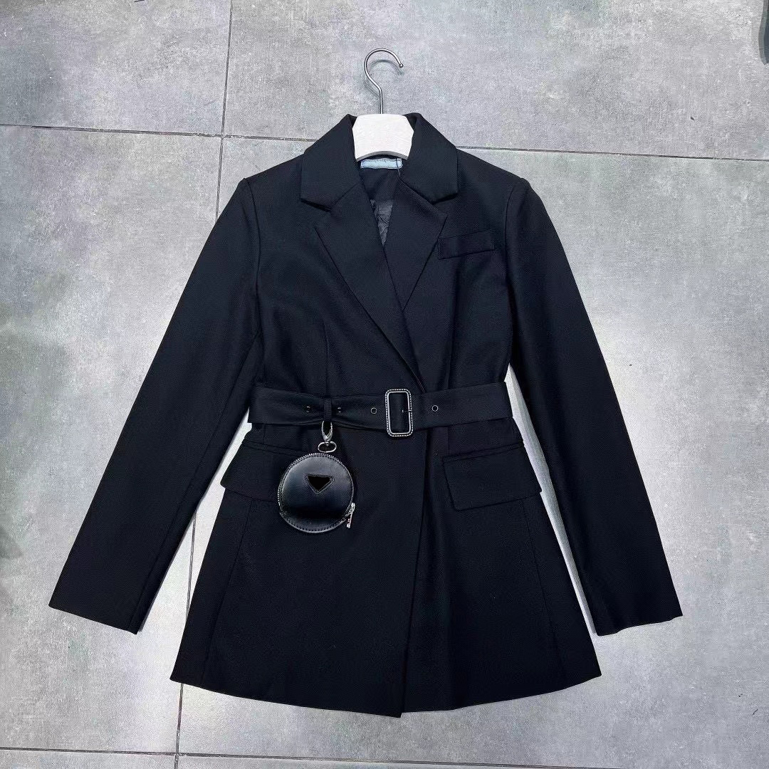 Top Women' suit coat early spring designer jackets fashion matching inverted triangle letter top medium and long suits Nylon jacket Size21Q9, Black
Top Women' suit coat early spring designer jackets fashion matching inverted triangle letter top medium and long suits Nylon jacket Size21Q9, Black