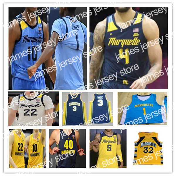 College Basketball Wears Custom NCAA Marquette Golden MU Basketball Jersey Butler Wade Justin Lewis Darryl Morsell Kam Jones Stevie Mitchell Tyler Kolek Prosper Os, Men navy
College Basketball Wears Custom NCAA Marquette Golden MU Basketball Jersey Butler Wade Justin Lewis Darryl Morsell Kam Jones Stevie Mitchell Tyler Kolek Prosper Os, Men navy