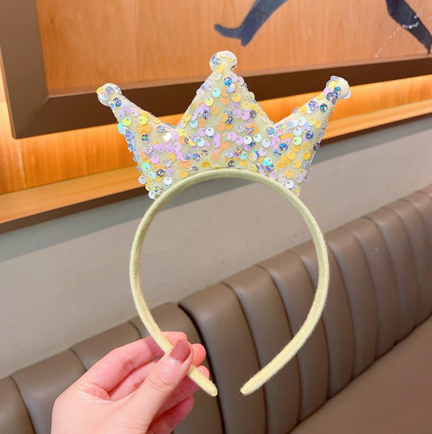Crown Headbands Double Sides Sequins Tiaras Fashion Hair Accessories Hairband Princess Girls Birthday Party Headpiece