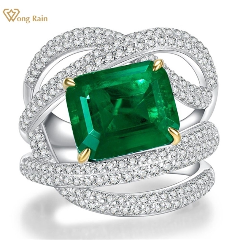 Solitaire Ring Rings Wong Rain Luxury Vintage 925 Sterling Silver 5CT Created Emerald Gemstone Party Ring For Women Fine Jewelry Wholesale 221024
Solitaire Ring Rings Wong Rain Luxury Vintage 925 Sterling Silver 5CT Created Emerald Gemstone Party Ring For Women Fine Jewelry Wholesale 221024