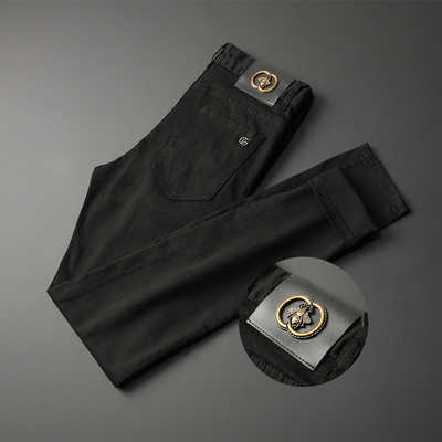 Black Autumn and Winter Stretch Men's Small Straight Jeans Fashion Brand Little Bee Pants
Black Autumn and Winter Stretch Men's Small Straight Jeans Fashion Brand Little Bee Pants