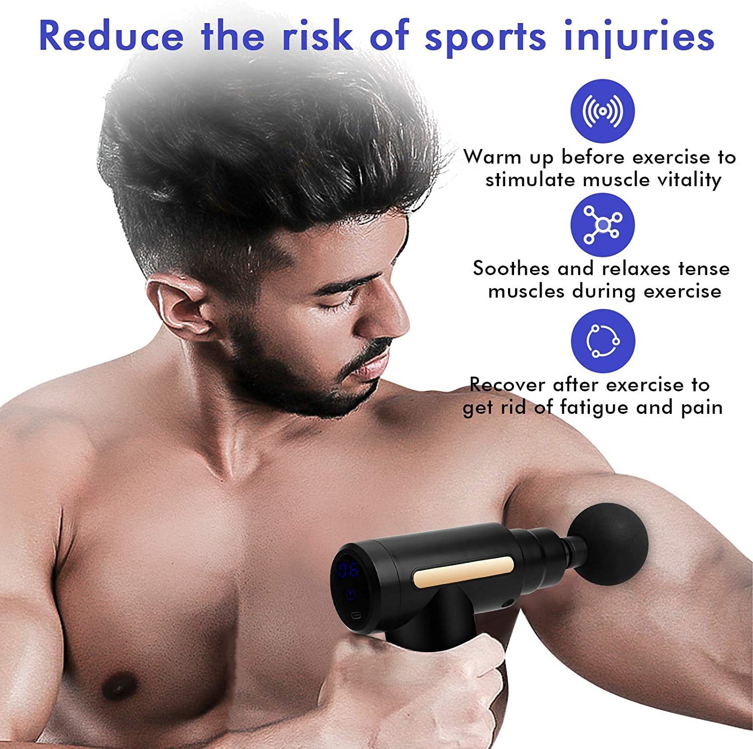 Full Body Massager Ziqing Massage Gun Deep Tissue Percussion Relax Muscle Body Neck Relaxation Lcd Massageador For Fitness Pistolas De Masaje 221024