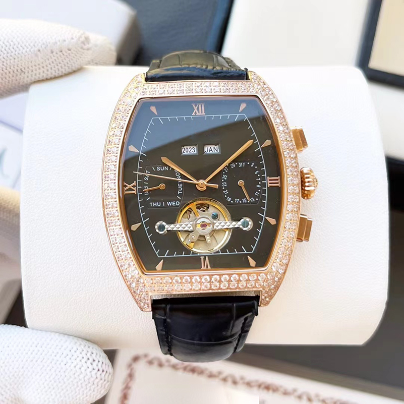 The latest multi-functional men's watch wine barrel case 316 stainless steel imported calfskin, Color 5
The latest multi-functional men's watch wine barrel case 316 stainless steel imported calfskin, Color 5