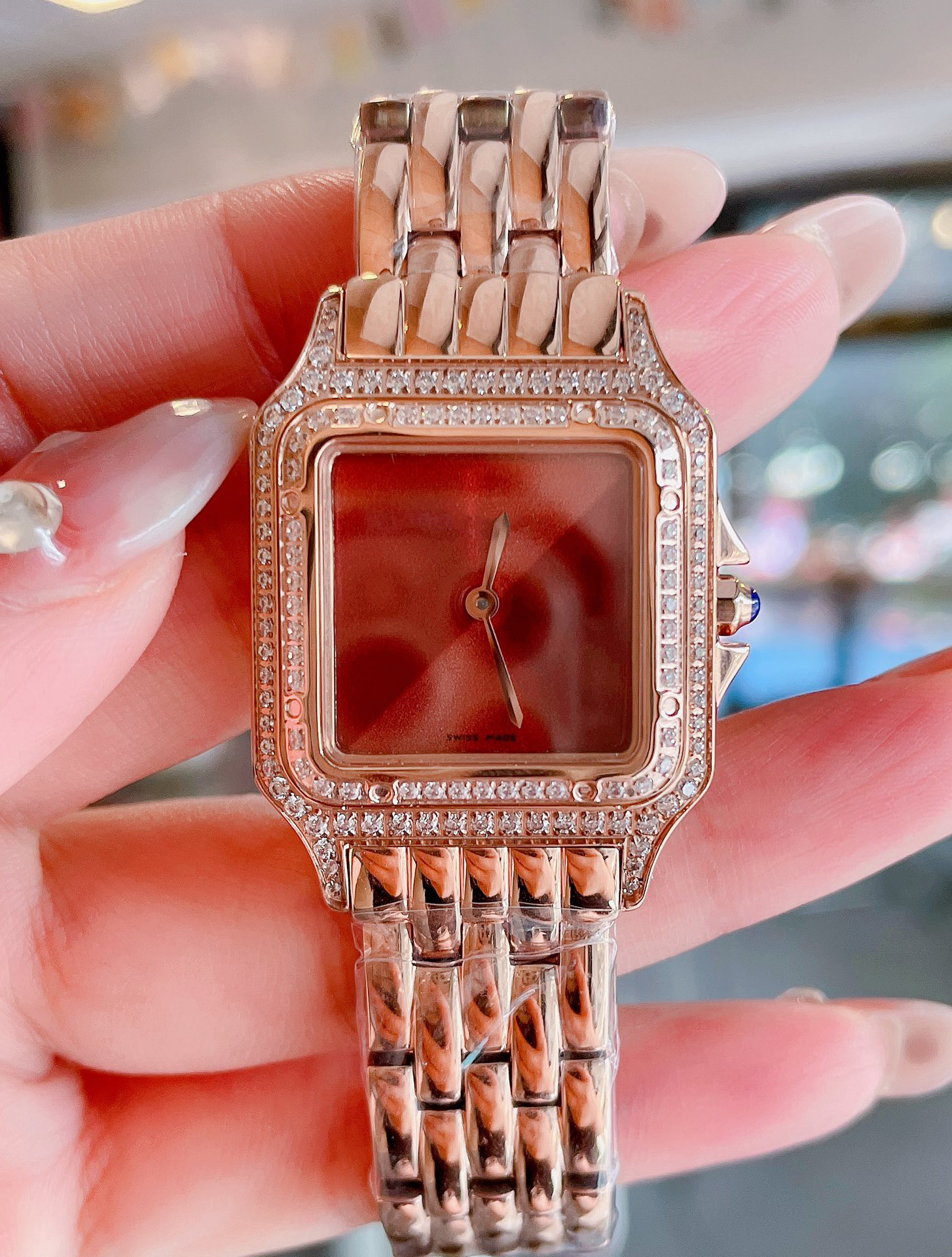 Fashionable Women's watch classic casual new multi-style rose gold stainless steel diamond watch, Color 11
Fashionable Women's watch classic casual new multi-style rose gold stainless steel diamond watch, Color 11