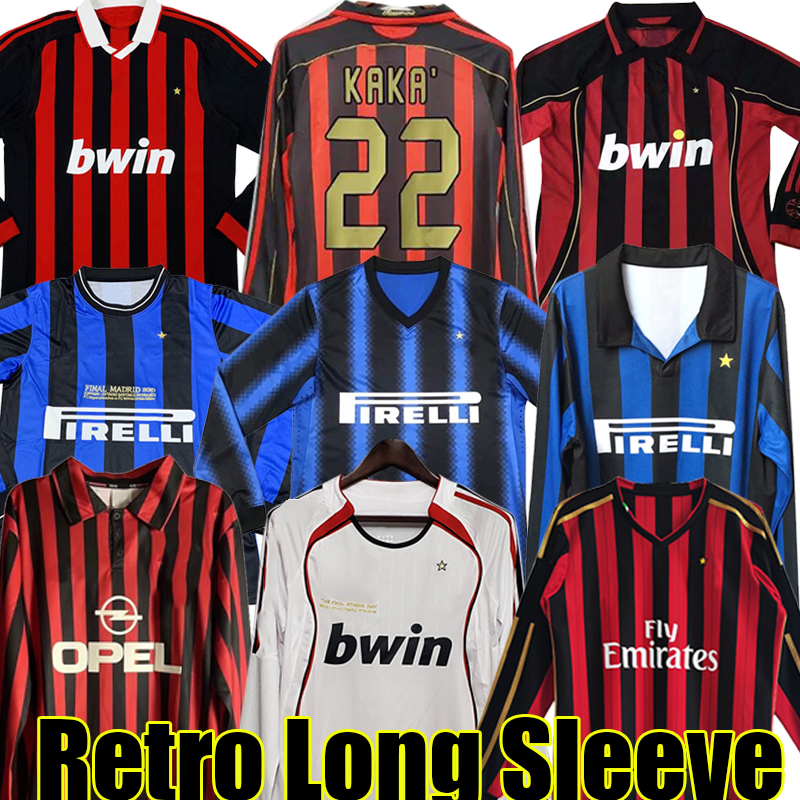 Retro Soccer Jerseys long sleeve Kaka Baggio Maldini VAN BASTEN Pirlo Inzaghi Beckham Gullit Shevchenko Vintage Shirt Classic Kit 93 94 95 96 97 06 07 09 10 Ac MiLaNS, 22-23 third
Retro Soccer Jerseys long sleeve Kaka Baggio Maldini VAN BASTEN Pirlo Inzaghi Beckham Gullit Shevchenko Vintage Shirt Classic Kit 93 94 95 96 97 06 07 09 10 Ac MiLaNS, 22-23 third