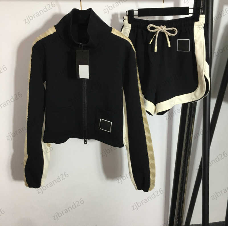 Two Pieces Set Womens Two Piece Pants F Letter Webbing Long Sleeve Zipper Jacket Tops High Waist Pull Rope Bump Color Edge Shorts Women Suit 1970
Two Pieces Set Womens Two Piece Pants F Letter Webbing Long Sleeve Zipper Jacket Tops High Waist Pull Rope Bump Color Edge Shorts Women Suit 1970