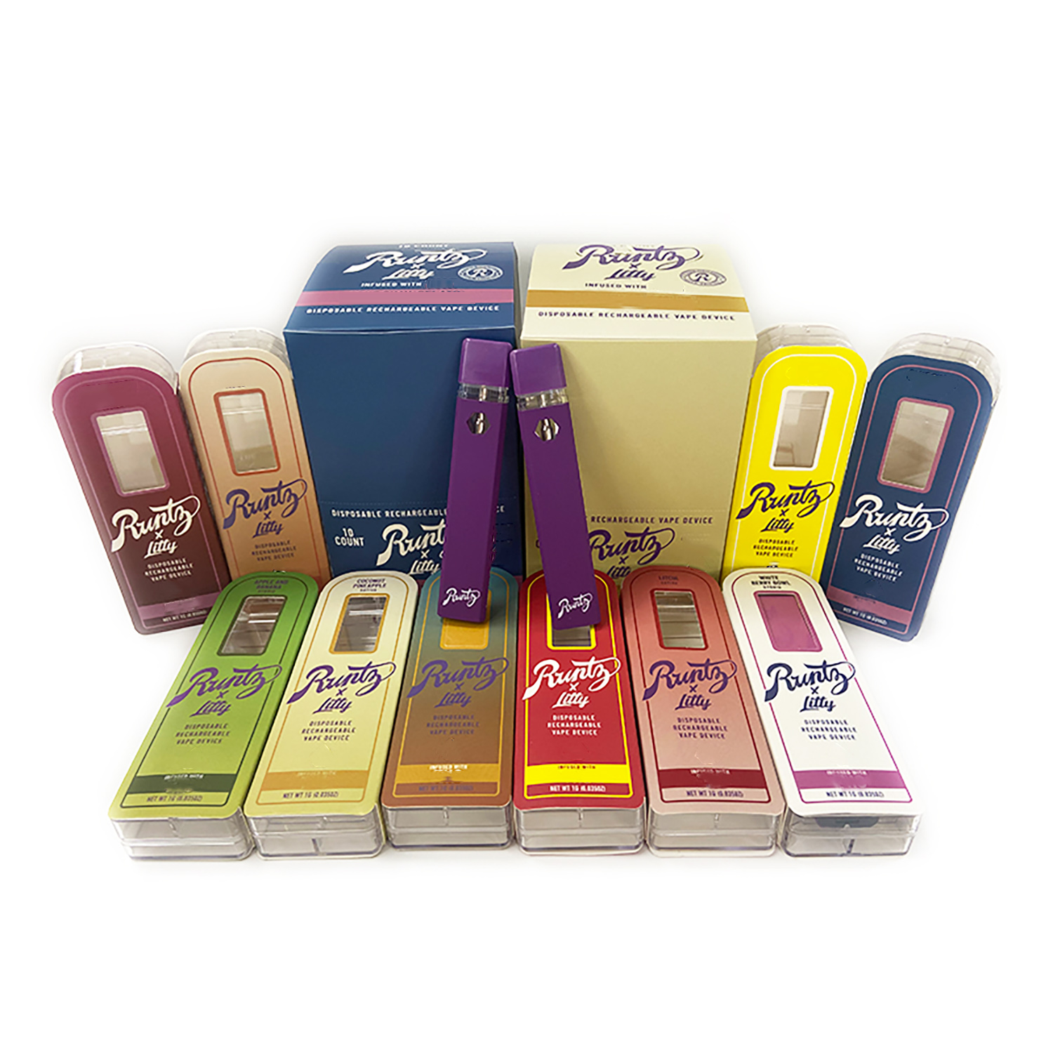 Electronic Cigarettes New Arrives Runty x Litty Disposable vape pens 380mAh Rechargeable Battery Empty Vape Pen 1ml Vaporizer with Packing
Electronic Cigarettes New Arrives Runty x Litty Disposable vape pens 380mAh Rechargeable Battery Empty Vape Pen 1ml Vaporizer with Packing